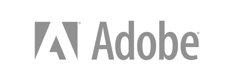 Adobe logo in gray scale